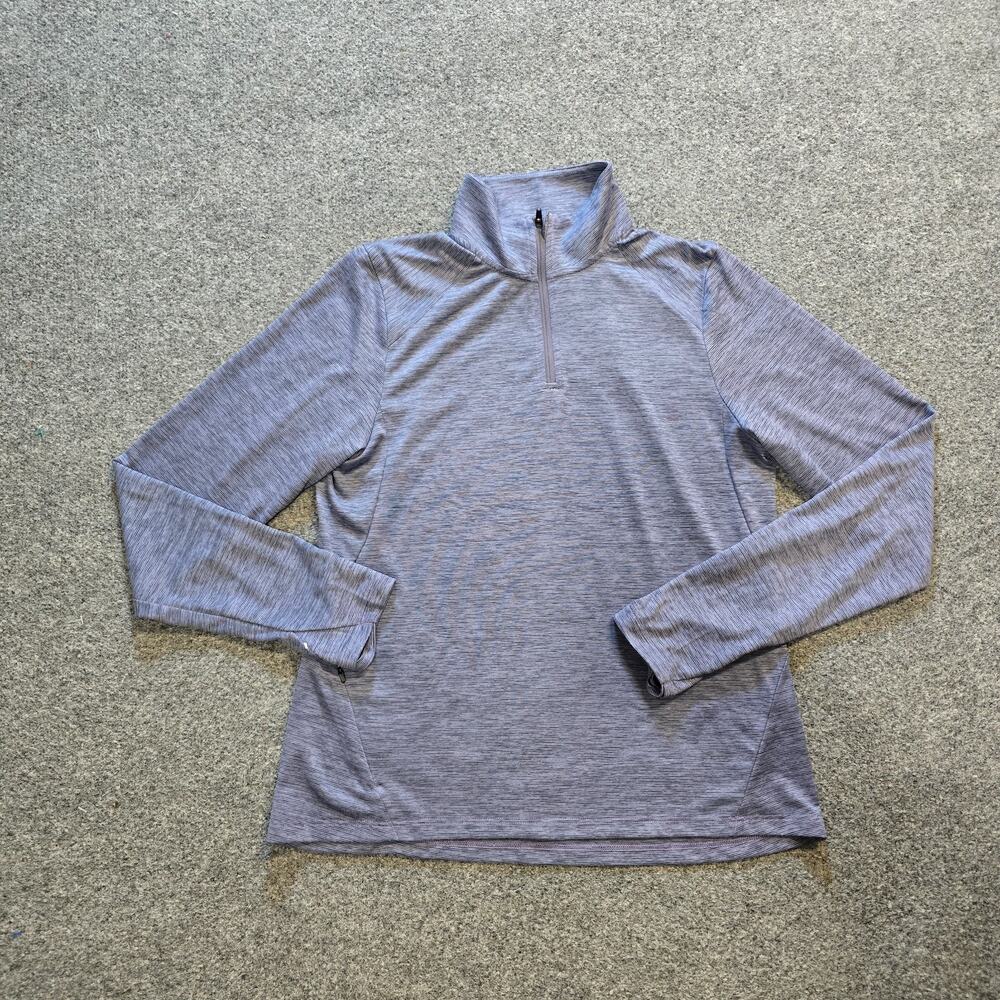 REI Co Op Top Women Size Small Blue 1/4 Zip Long Sleeve Performance Layer Casual